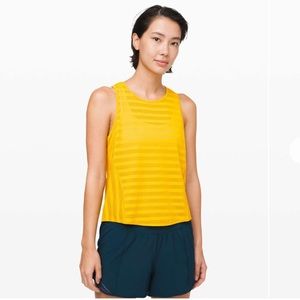 lululemon off and running tank - honeycomb yellow